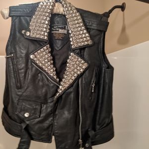 Vintage Studded Leather Vest